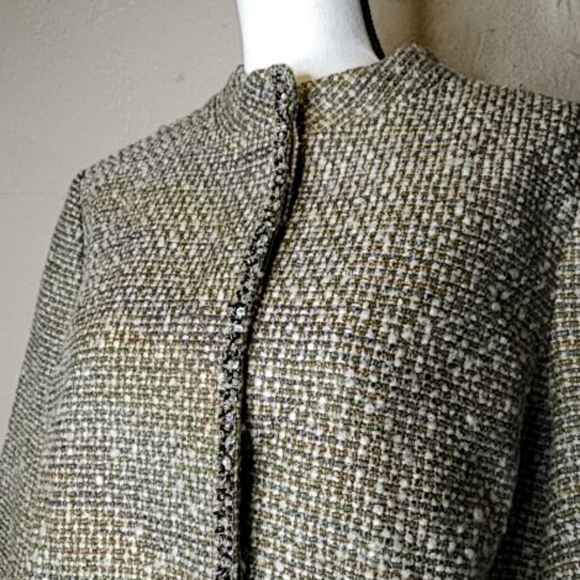 AXceSS Mandari Collar Tweed Suit Jacket Blazer XL - Picture 2 of 6